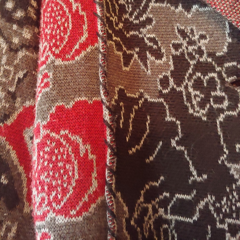 COLDWATER CREEK floral sweater jacket - Picture 2 of 4